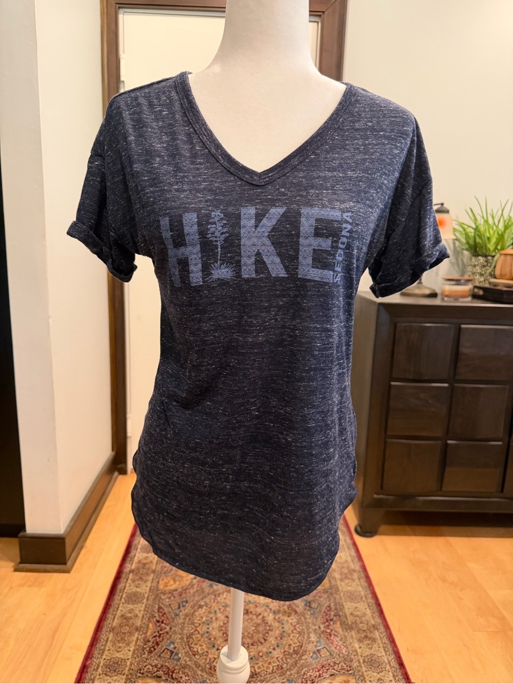 Blue 84 Heather Navy Logo Tee